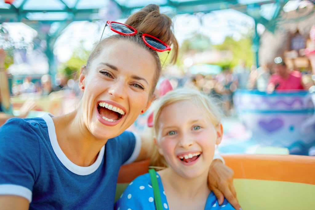 Mother and Daughter Enjoying a Disney Vacation